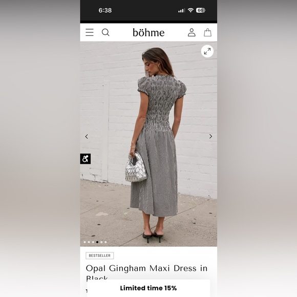 Opal Gingham Maxi Dress - Picture 2 of 11